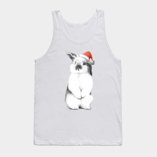 Rabbit in a santa hat Tank Top